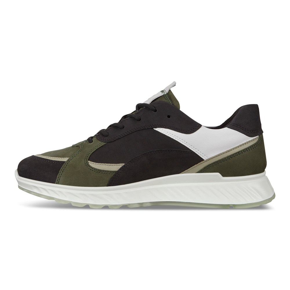 ECCO Mens Sneakers Black/Olive - St.1 - XBS-089317